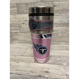 NFL Titans Pink Coffee Travel Mug Official NFL Tumbler 16oz Tea Cup Slide Lid